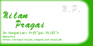 milan pragai business card